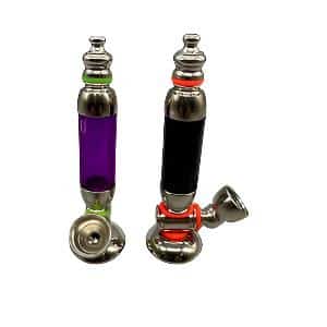 1 BOWL W/PLS CHAMBER STAND UP (N) METAL PIPE ASSORTED COLORS - Smoke Shop Wholesale. Done Right.