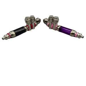 3-BOWL W/PLS CHAMBER (N) METAL PIPE ASSORTED COLORS - Smoke Shop Wholesale. Done Right.