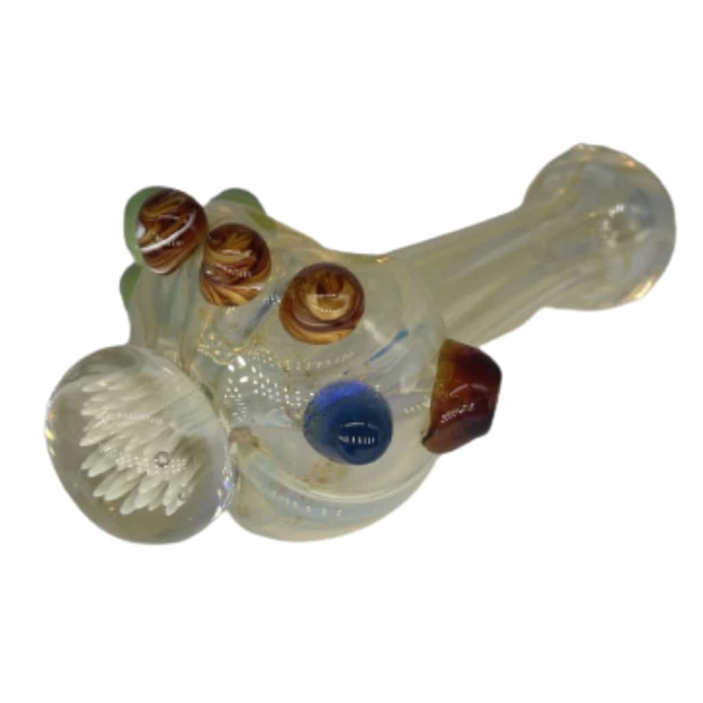 3’’ Super Heavy Marble Spoon Glass Hand Pipe - Smoke Shop Wholesale. Done Right.