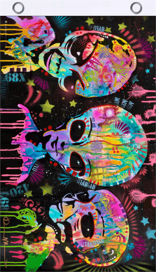 ALIENS BY DEAN RUSSO BLACKLIGHT REACTIVE FLY FLAG