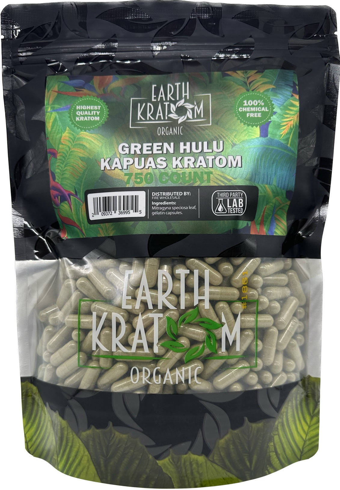 Earth Kratom Green Hulu - 750ct Kratom Capsules