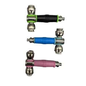 BAMBOO HAMMERHEAD (2 BOWL) (N) METAL PIPE ASSORTED COLORS - Smoke Shop Wholesale. Done Right.