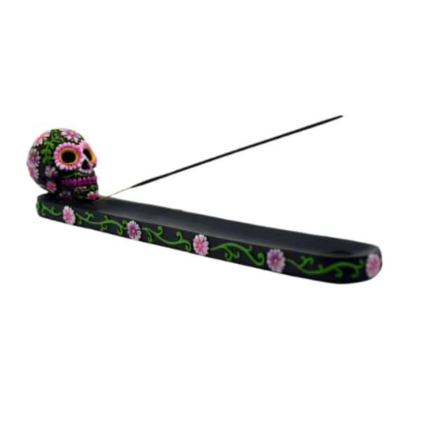 Black and Pink Skull Incense Burner 12’’ - Smoke Shop Wholesale. Done Right.