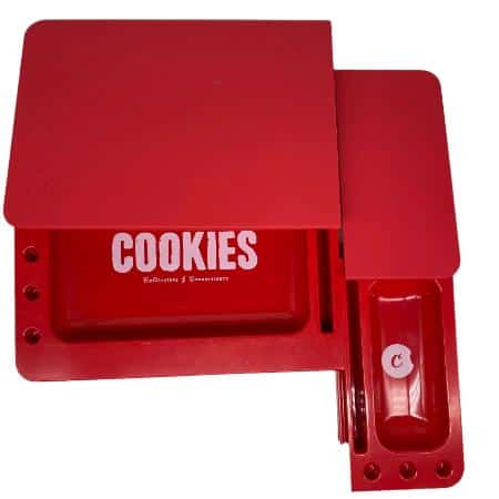 COOKIES V3 ROLLING TRAY 3.0 RED w/ Cover *****CLOSEOUT***** - Smoke Shop Wholesale. Done Right.