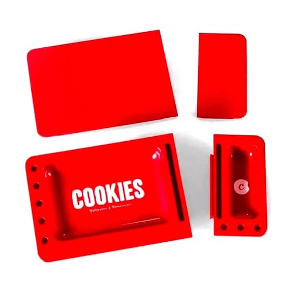 COOKIES V3 ROLLING TRAY 3.0 RED w/ Cover *****CLOSEOUT***** - Smoke Shop Wholesale. Done Right.