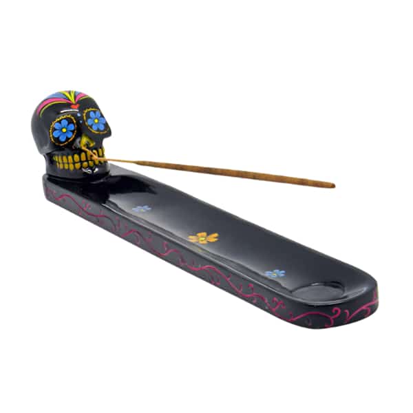 Day Of The Dead Incense Burner (Black) 12’’ - Smoke Shop Wholesale. Done Right.