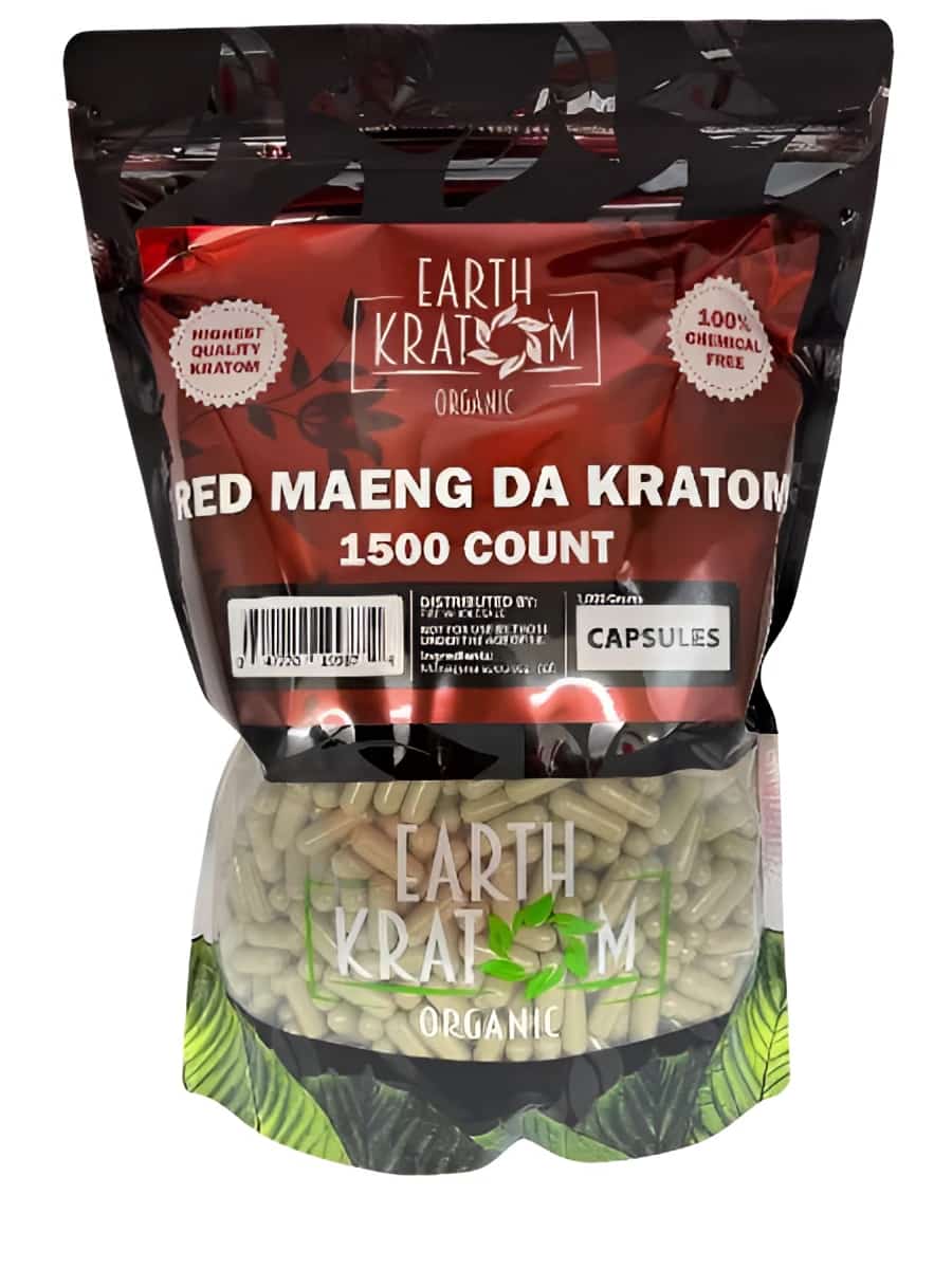 Earth Kratom Red Maeng Da - 1500ct Kratom Capsules - Smoke Shop Wholesale. Done Right.
