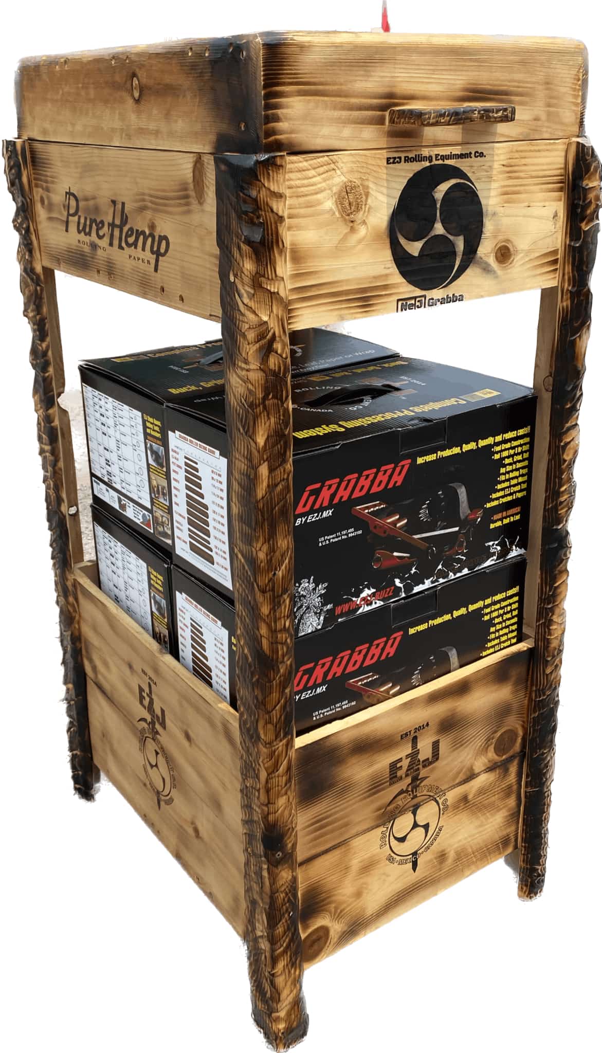 EZJ GRABBA ROLLER STAND KIT (INCLUDES STAND & 8 EZJ GRABBA ROLLERS) - Smoke Shop Wholesale. Done Right.