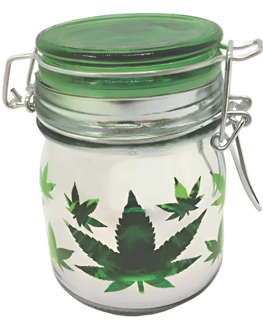 GREEN LEAVES STASH JAR 5oz - Smoke Shop Wholesale. Done Right.