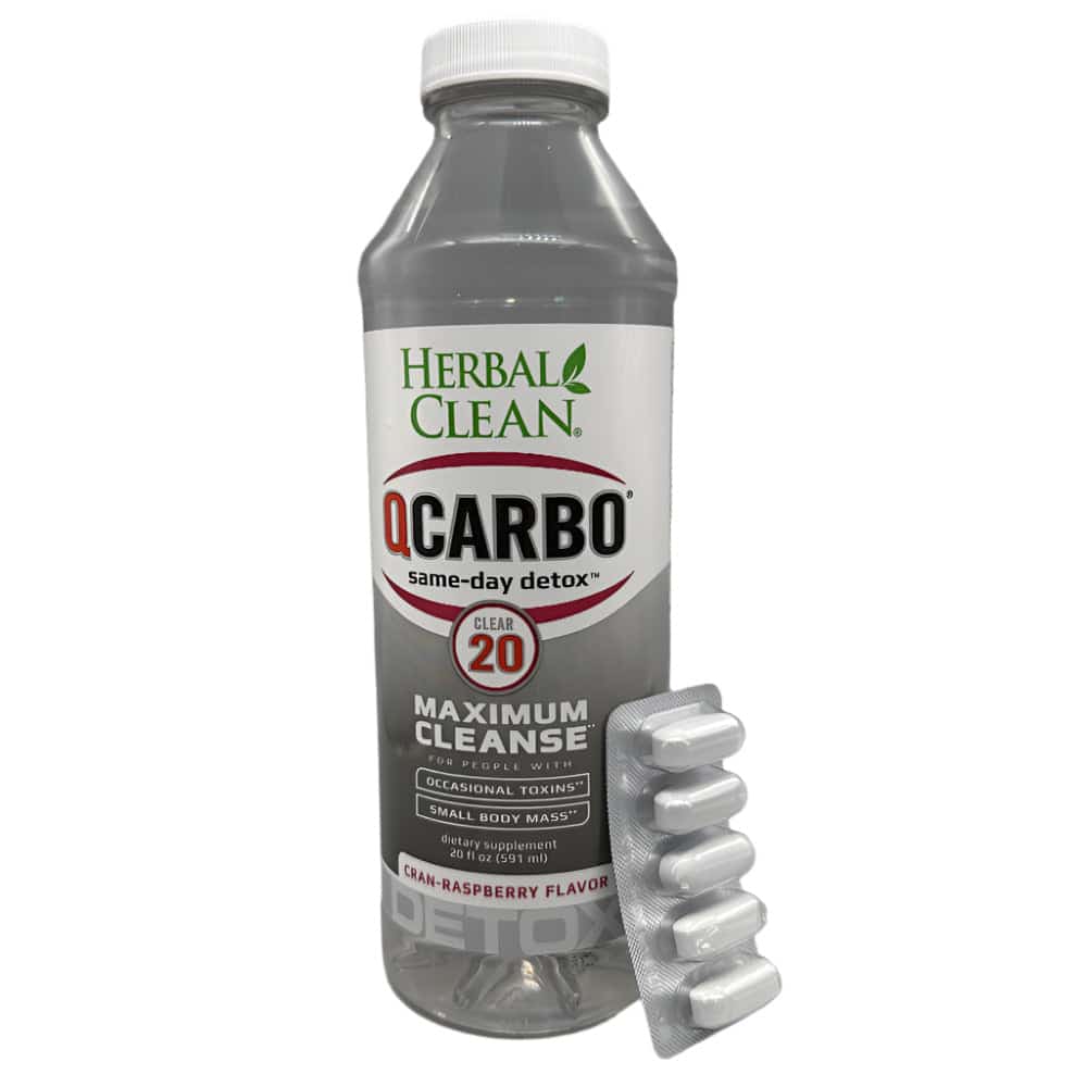 HERBAL CLEAN Q-CARBO CLEAR WITH CAPS CRAN RASPBERRY 20 OZ - Smoke Shop Wholesale. Done Right.