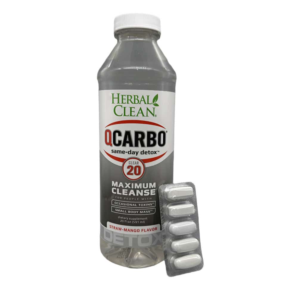 HERBAL CLEAN Q-CARBO CLEAR WITH CAPS STRAWBERRY MANGO 20 OZ - Smoke Shop Wholesale. Done Right.