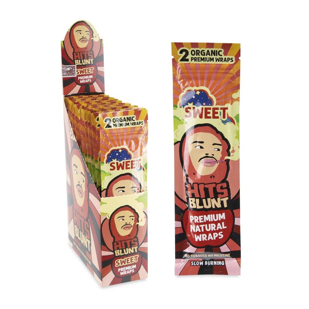 HITS BLUNT PREMIUM SWEET NATURAL HEMP WRAPS 2 PK 25 CT BOX - Smoke Shop Wholesale. Done Right.
