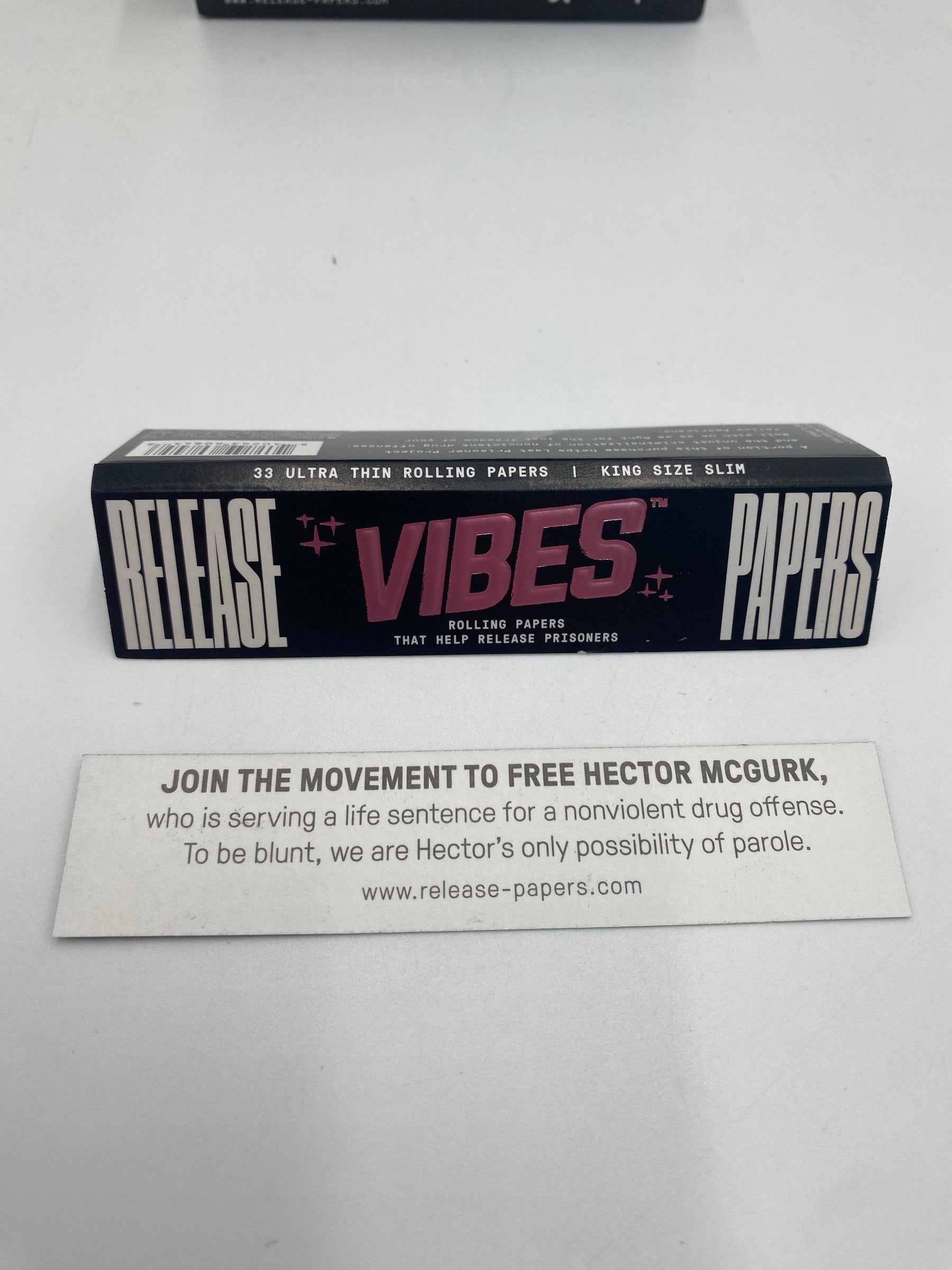 Vibes King Size Slim Ultra Thin Release Papers 50ct Box