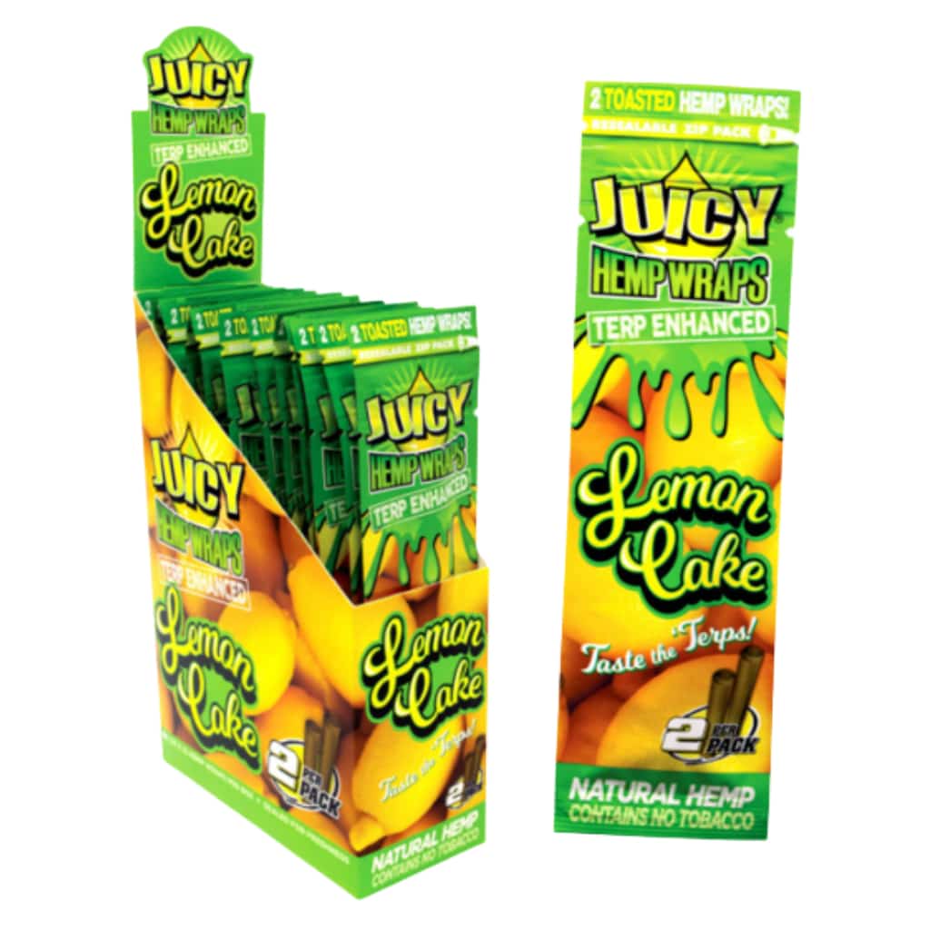 Juicy Jay’s Terp Enhanced Lemon Cake Wraps - Smoke Shop Wholesale. Done Right.