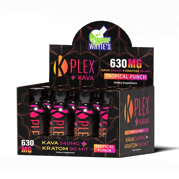 KPLEX + KAVA 630 MG TROPICAL PUNCH EXTRACT SHOT (90 MG MIT / 540 MG KAVATONES) 12 CT DISPLAY - Smoke Shop Wholesale. Done Right.