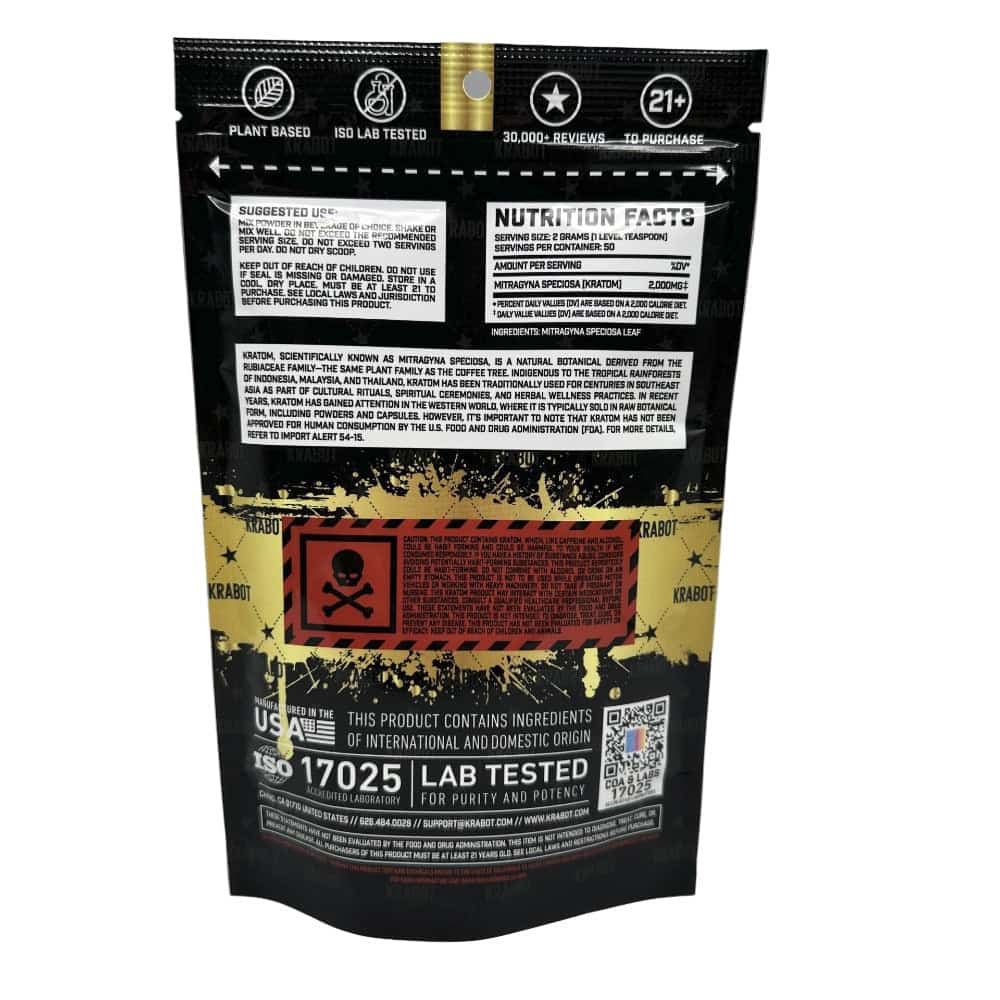 KRABOT GOLD BALI 100G PREMIUM KRATOM POWDER - Smoke Shop Wholesale. Done Right.