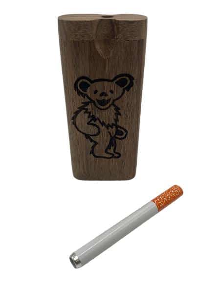 LARGE DANCING BEAR WOOD DUGOUT - Smoke Shop Wholesale. Done Right.