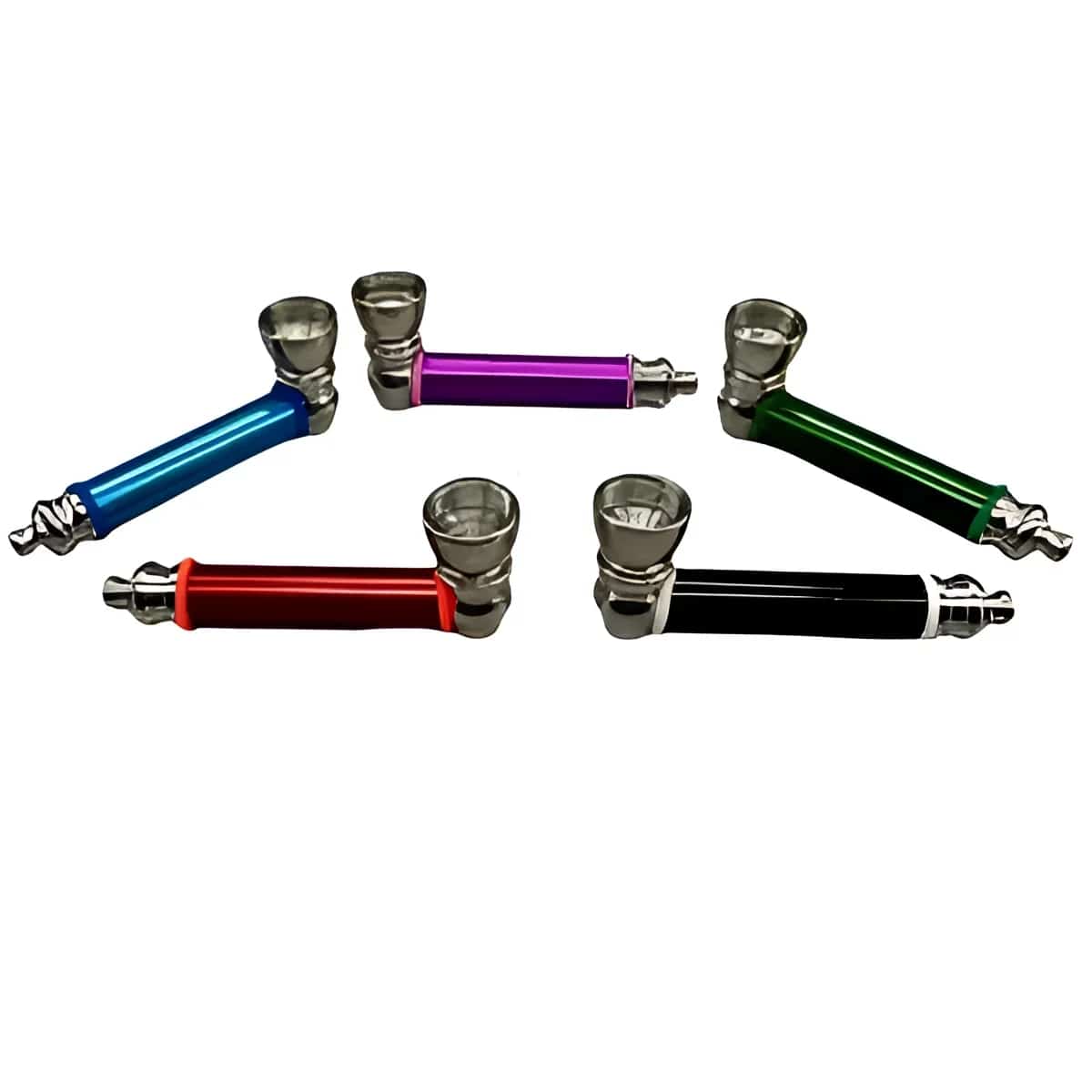 METAL W/ ANODIZED STEM) METAL PIPE ASSORTED COLORS - Smoke Shop Wholesale. Done Right.