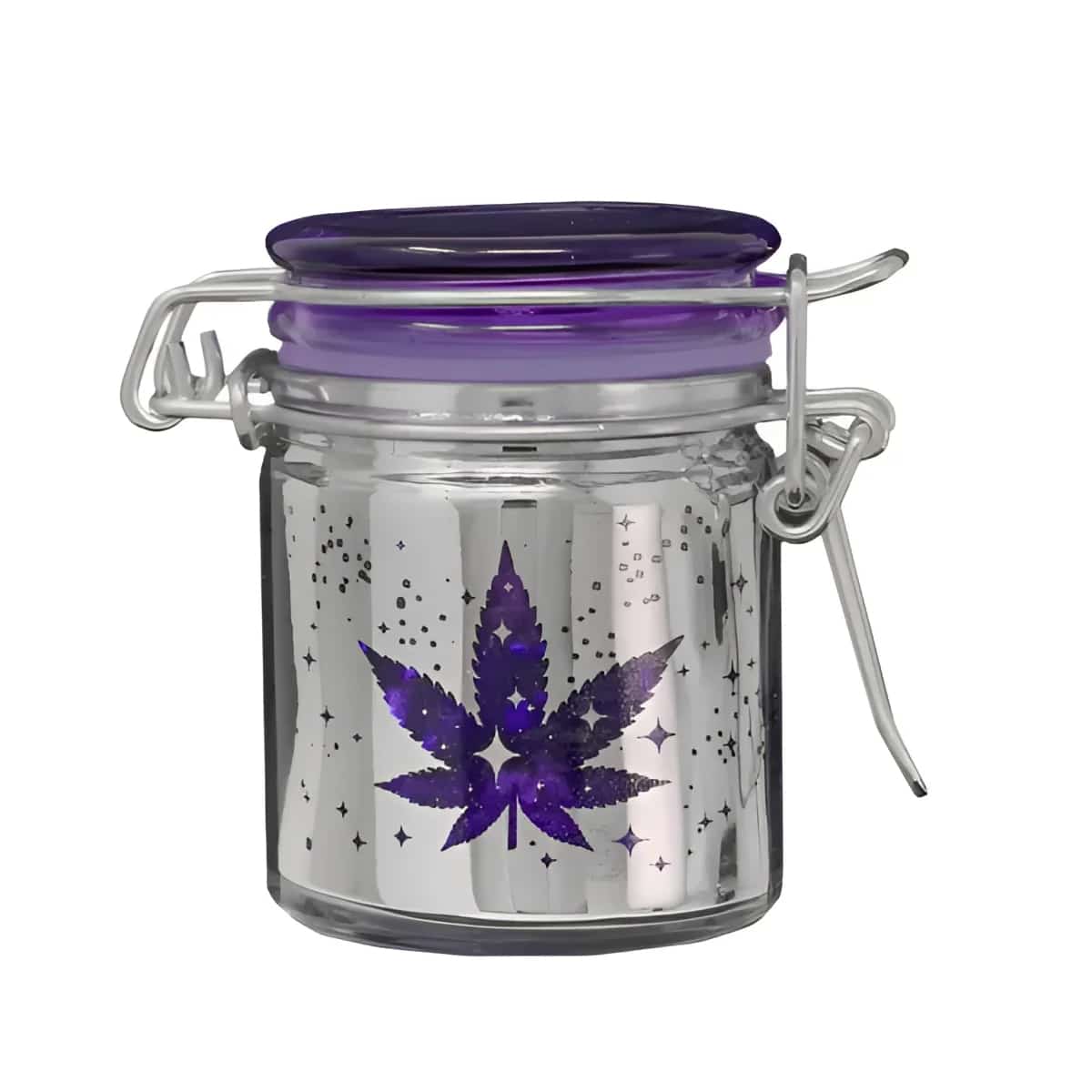 METALLIC PURPLE LEAF GALAXY STASH JAR 5oz - Smoke Shop Wholesale. Done Right.