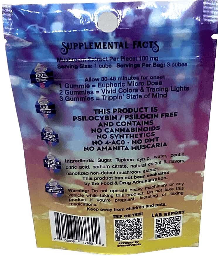 MODERN DAY MIRACLES Trippin’ Ballz Non-Detect Magic Mushroom Extract Gummies 100mg 3ct Pineapple Flavored - Smoke Shop Wholesale. Done