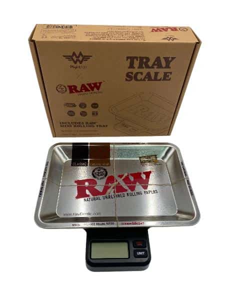 MY WEIGH X RAW TRAY SCALE (INCLUDES RAW MINI ROLLING TRAY) - Smoke Shop Wholesale. Done Right.