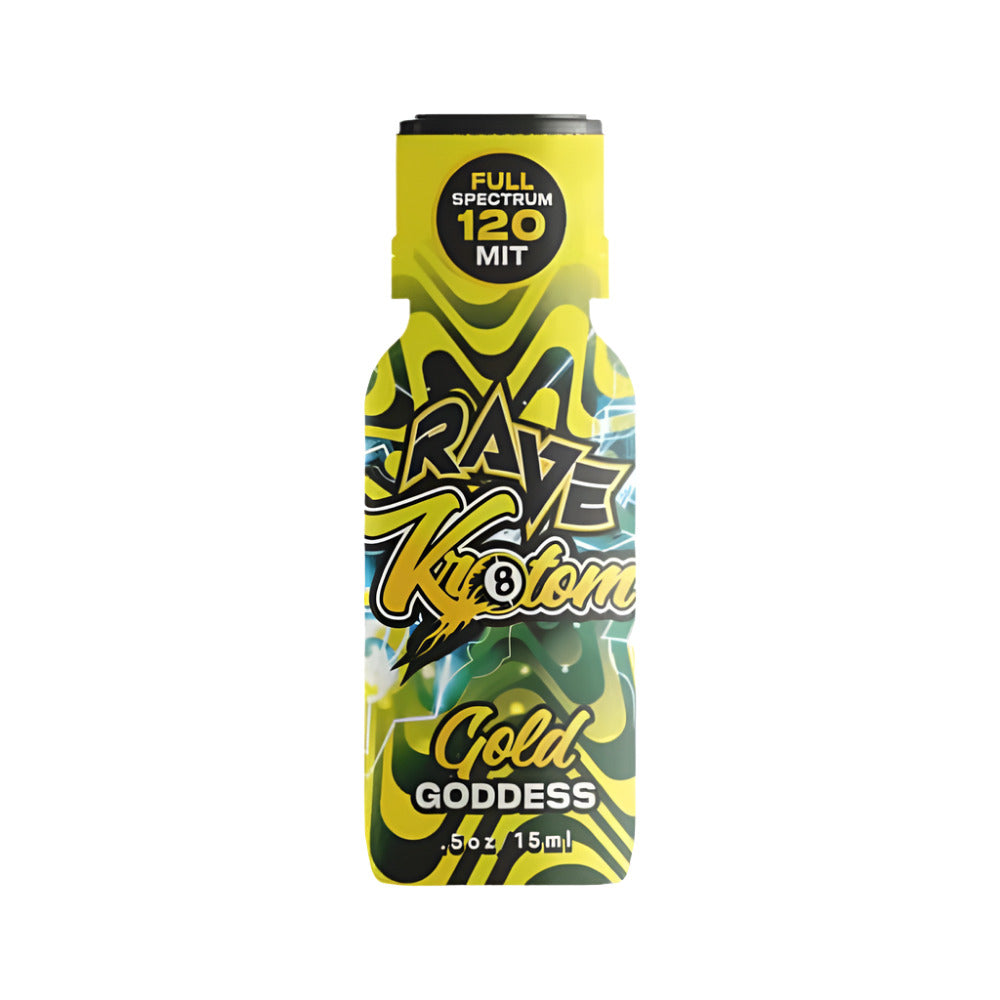 RAVE GOLD GODDESS SHOT CITRUS FLAVORED 140 MG MIT 15 ML 12 CT DISPLAY - Smoke Shop Wholesale. Done Right.
