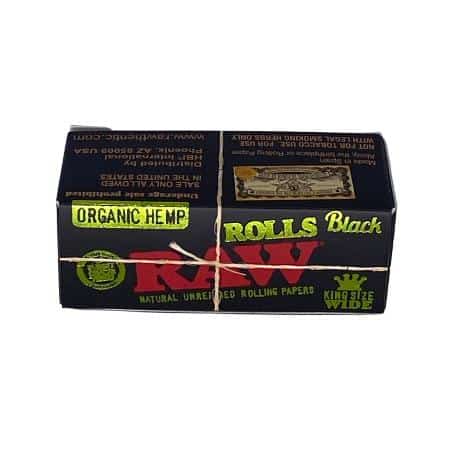 RAW Black Organic King Size Wide Rolls 12 Ct Box - Smoke Shop Wholesale. Done Right.