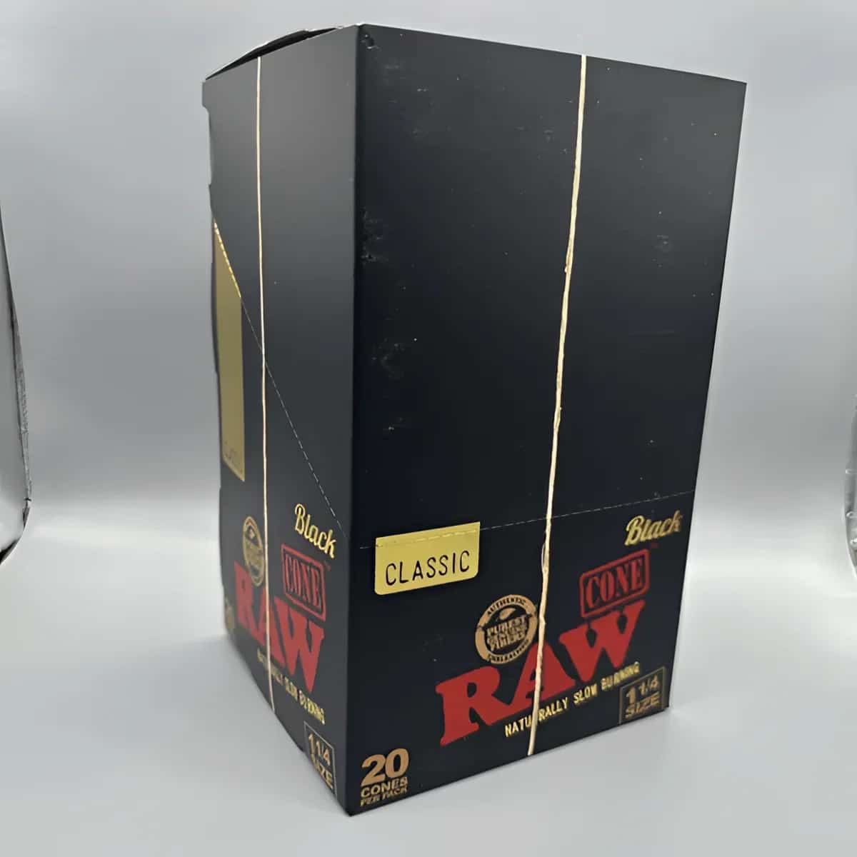 RAW BLACK PRE-ROLLED 1 1/4 CONES 20 PK - Smoke Shop Wholesale. Done Right.