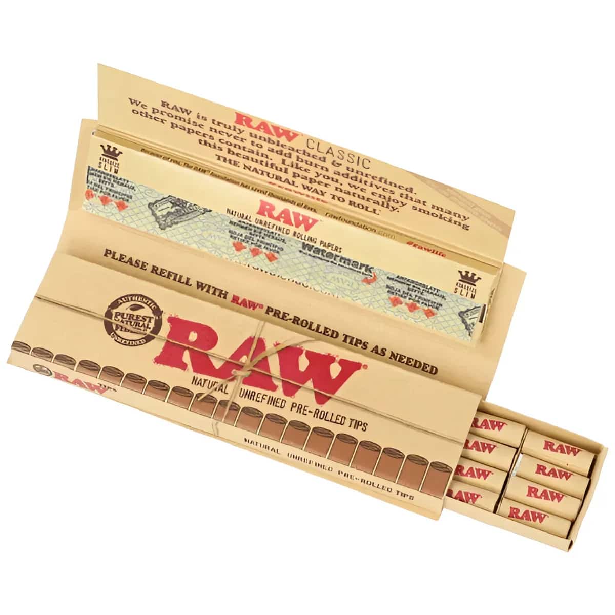 RAW Classic Masterpiece Kingsize Slim + Tips - Smoke Shop Wholesale. Done Right.