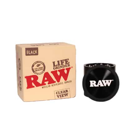 RAW G LIFE CLEAR VIEW GRINDER BLACK - Smoke Shop Wholesale. Done Right.