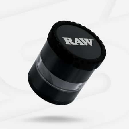 RAW G LIFE CLEAR VIEW GRINDER BLACK - Smoke Shop Wholesale. Done Right.