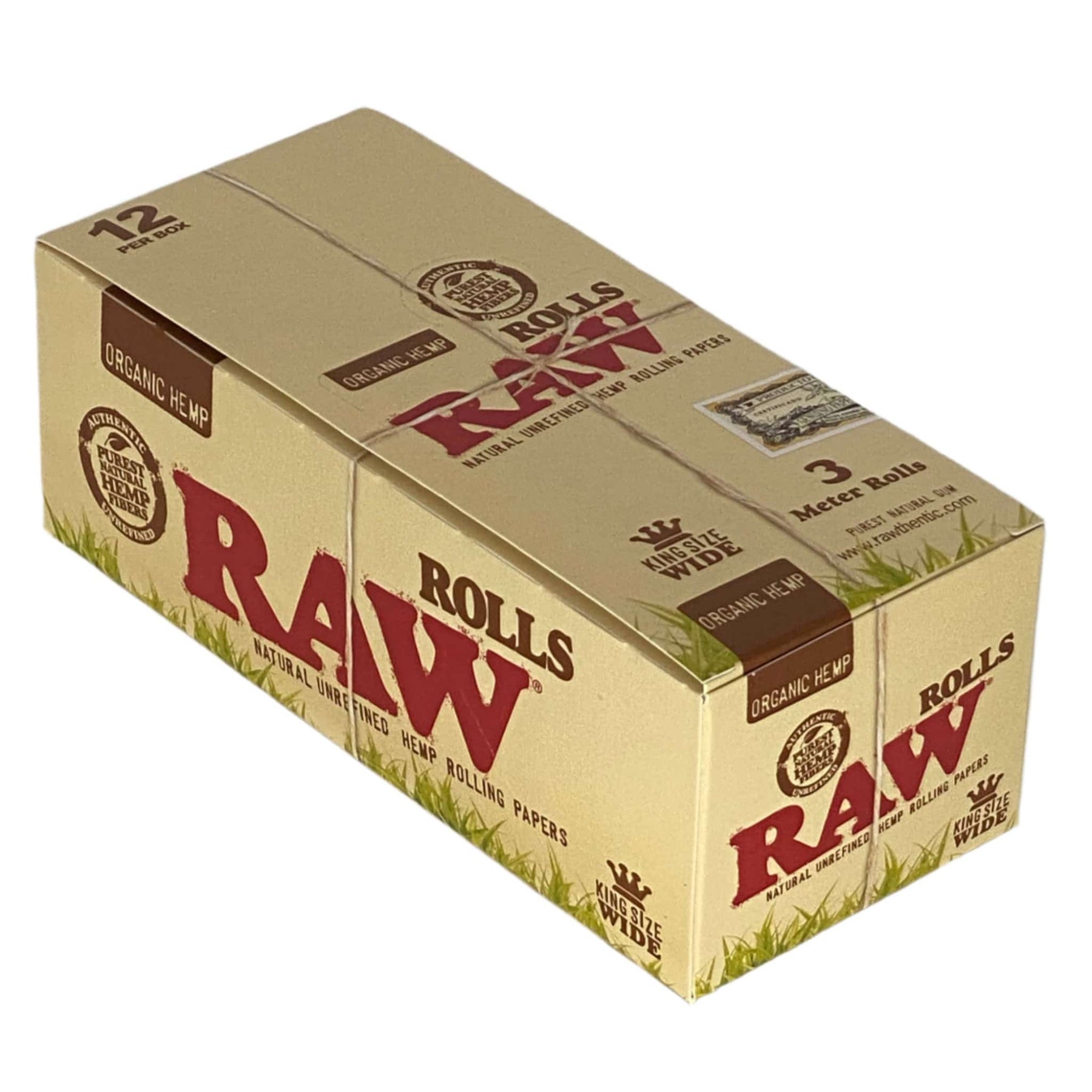 RAW Organic Hemp King Size Wide Rolls 12 Ct Box - Smoke Shop Wholesale. Done Right.