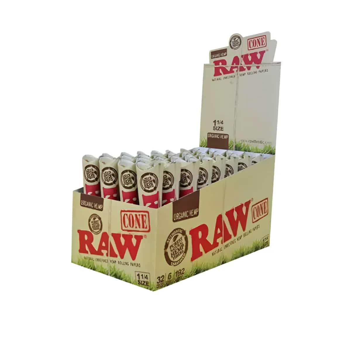 RAW Organics Hemp 1 1/4 Cones Display - Smoke Shop Wholesale. Done Right.