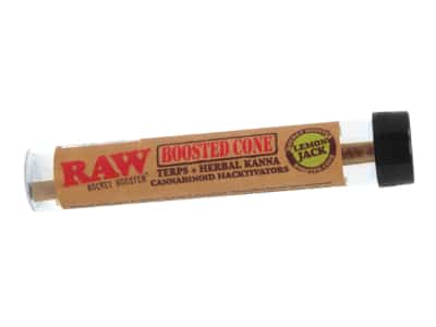 RAW ROCKET BOOSTER TERP INFUSED CONE LEMON JACK FLAVOR 12 CT DISPLAY - Smoke Shop Wholesale. Done Right.
