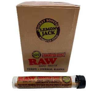 RAW ROCKET BOOSTER TERP INFUSED CONE LEMON JACK FLAVOR 12 CT DISPLAY - Smoke Shop Wholesale. Done Right.