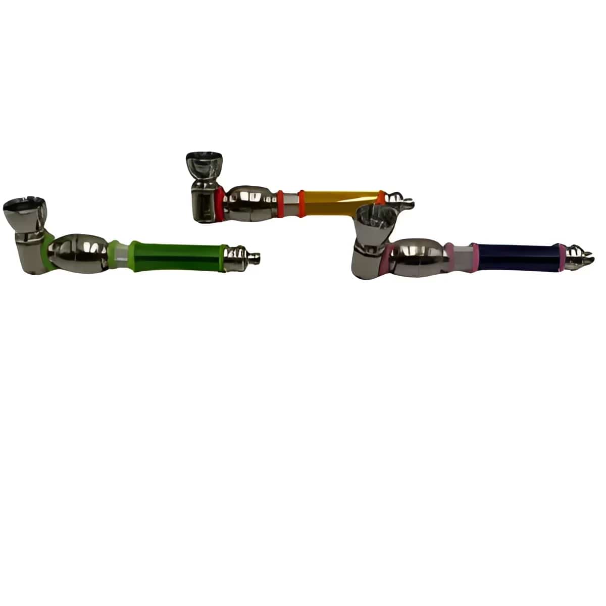 SM CHAMBER W/ STEM (N) METAL PIPE ASSORTED COLORS - Smoke Shop Wholesale. Done Right.