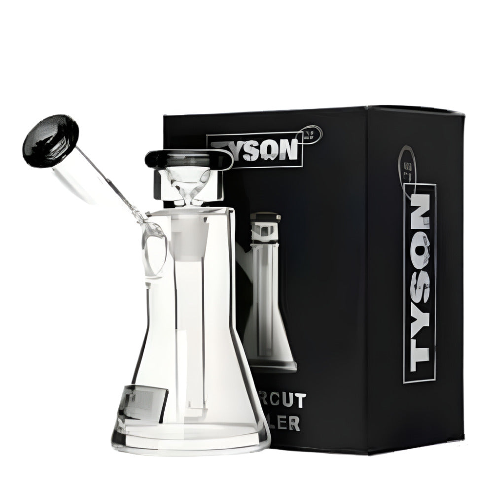 TYSON UPPER CUT BUBBLER CLEAR & CHARCOAL - Smoke Shop Wholesale. Done Right.