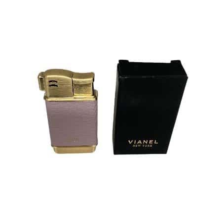 VIANEL LIGHTER WITH LAVENDER CALFSKIN WRAP *** CLOSEOUT*** - Smoke Shop Wholesale. Done Right.