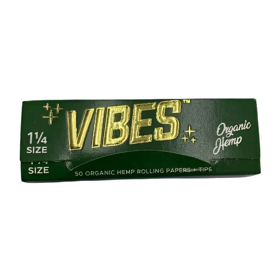 Vibes 1 1/4 With Tips Organic Hemp Rolling Paper 24 CT BOX - Smoke Shop Wholesale. Done Right.