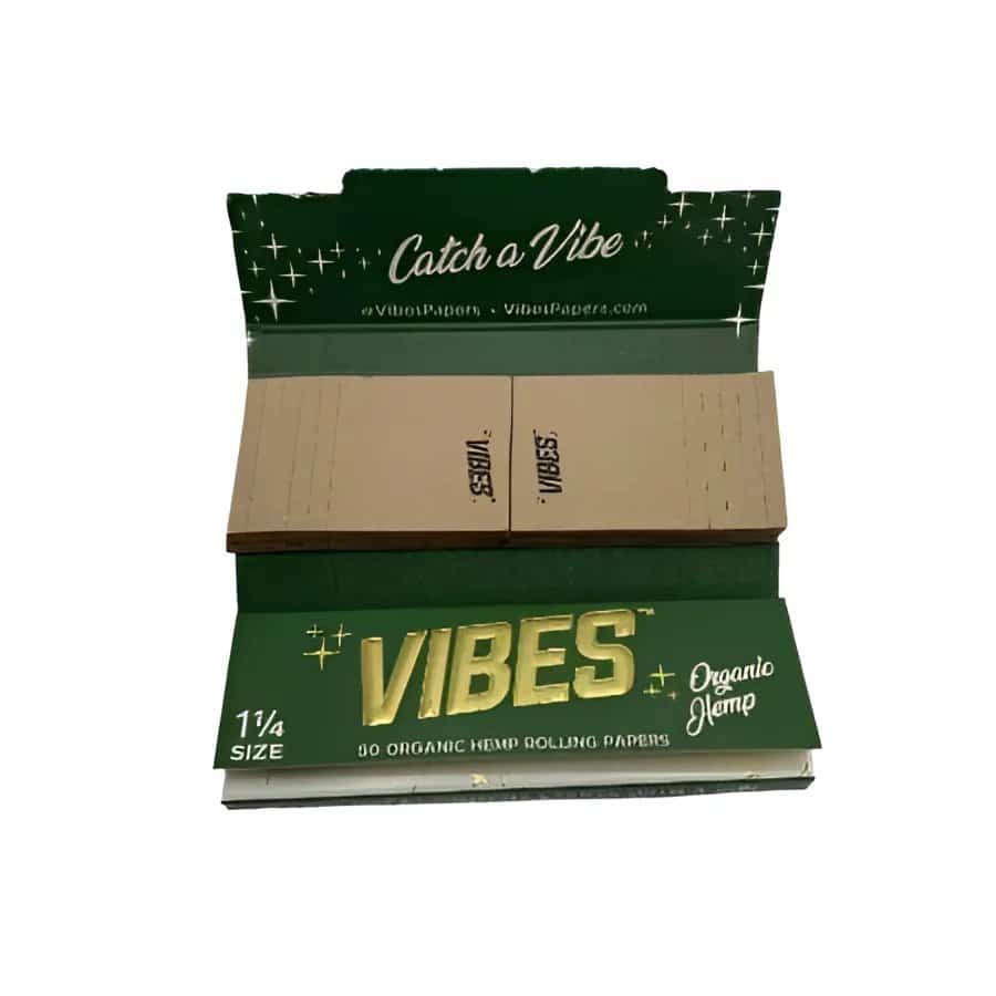 Vibes 1 1/4 With Tips Organic Hemp Rolling Paper 24 CT BOX - Smoke Shop Wholesale. Done Right.