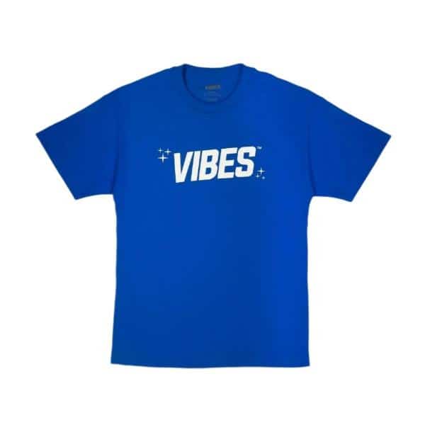 VIBES Blue With White Logo T-Shirt X-Large - Smoke Shop Wholesale. Done Right.