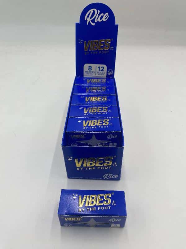 Vibes Fatty By The Foot Rice Rolling Papers 12ct Box 8 Meters Each - Smoke Shop Wholesale. Done Right.