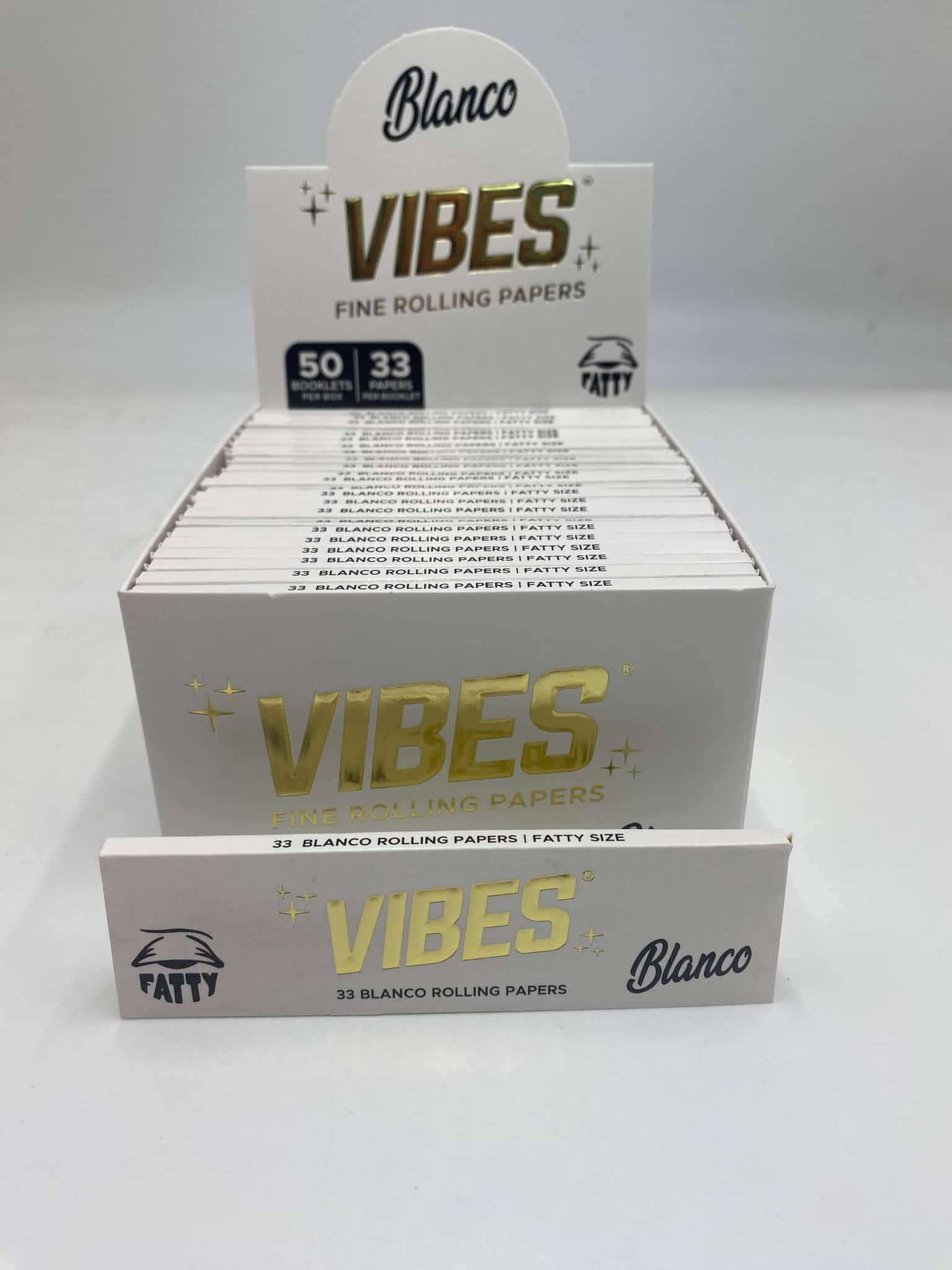Vibes King Size Fatty Blanco Rolling Papers 50ct Box 33 LPB - Smoke Shop Wholesale. Done Right.