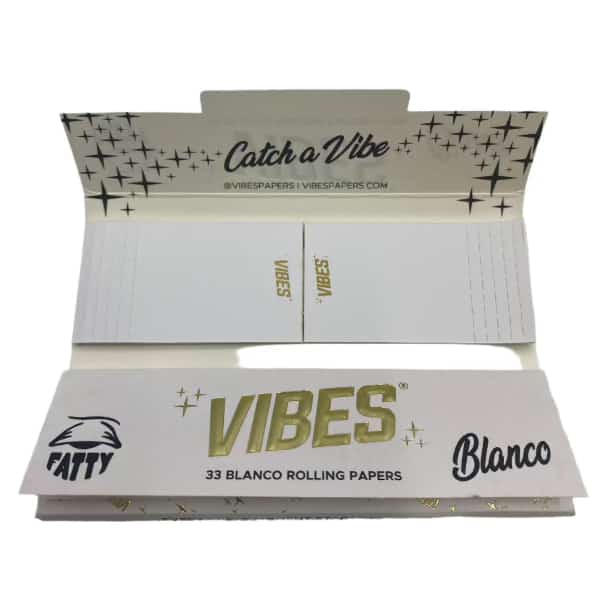 Vibes King Size Fatty Blanco Rolling Papers W/ Tips 24ct Box 33 LPB - Smoke Shop Wholesale. Done Right.