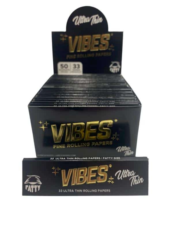 Vibes King Size Fatty Ultra Thin Rolling Papers 50ct Box 33 LPB - Smoke Shop Wholesale. Done Right.