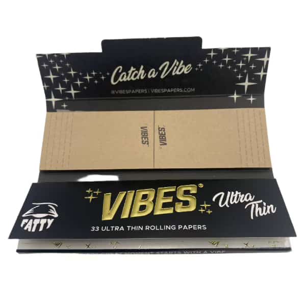Vibes King Size Fatty Ultra Thin Rolling Papers W/ Tips 24ct Box 33 LPB - Smoke Shop Wholesale. Done Right.
