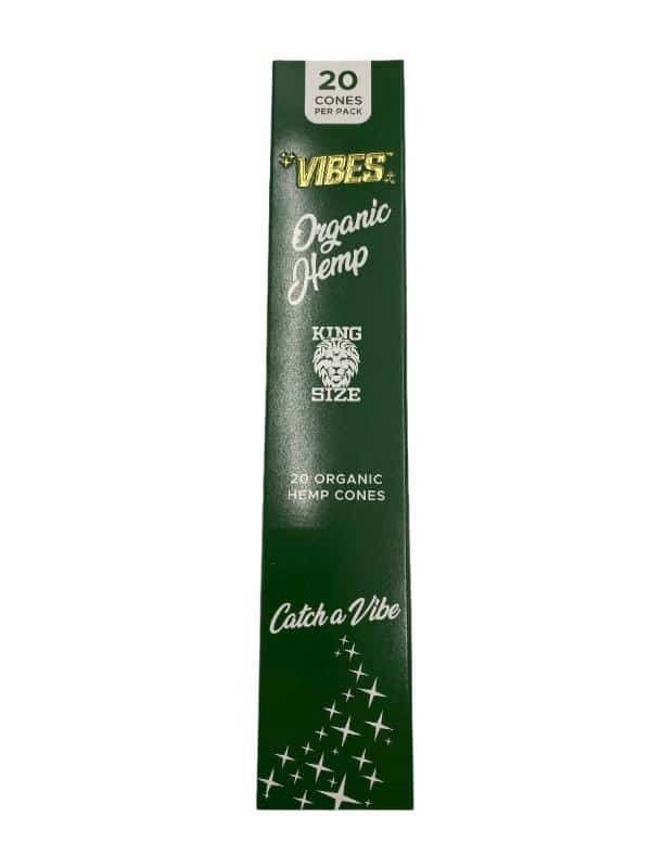 Vibes King Size Organic Hemp Cones - 20pk - Smoke Shop Wholesale. Done Right.