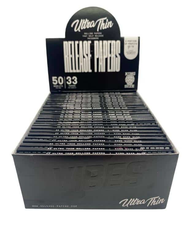 Vibes King Size Slim Ultra Thin Release Papers 50ct Box - Smoke Shop Wholesale. Done Right.