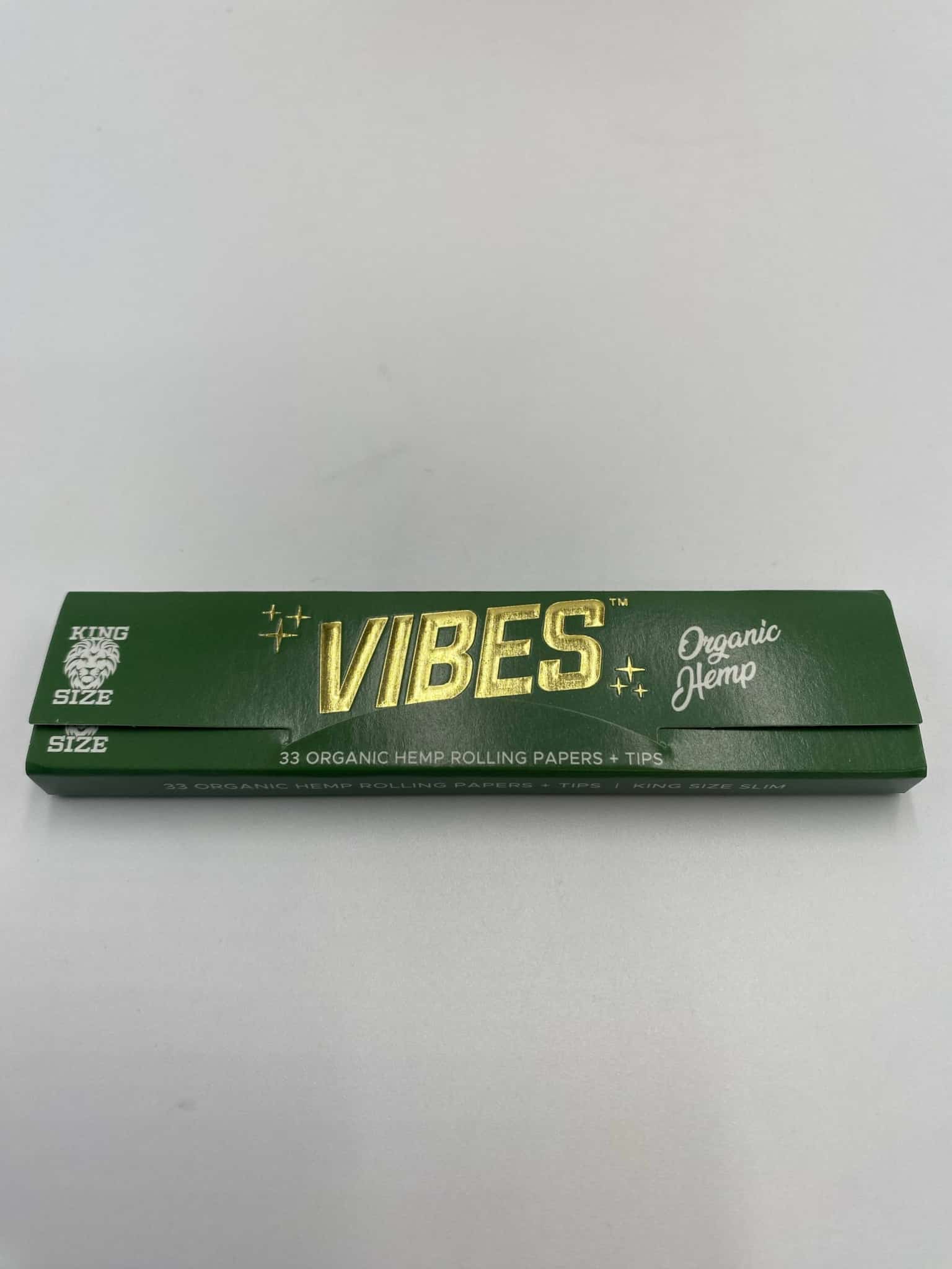 Vibes King Size Slim With Tips Organic Hemp Rolling Papers 24 Ct Box - Smoke Shop Wholesale. Done Right.