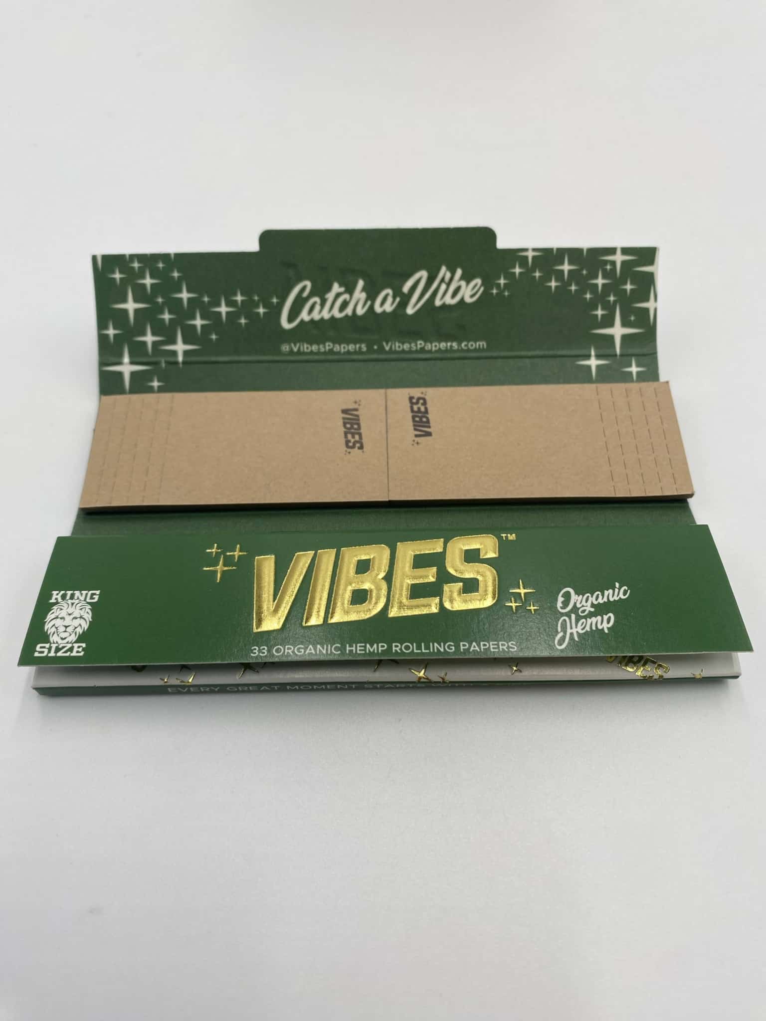 Vibes King Size Slim With Tips Organic Hemp Rolling Papers 24 Ct Box - Smoke Shop Wholesale. Done Right.